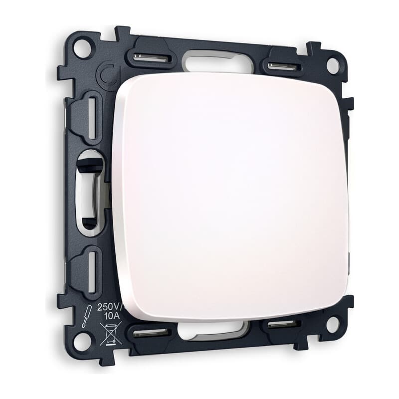 Комплект механизма 1-кл проходного выключателя OMEGA Жемчуг QUANT (OP2010, VM105)