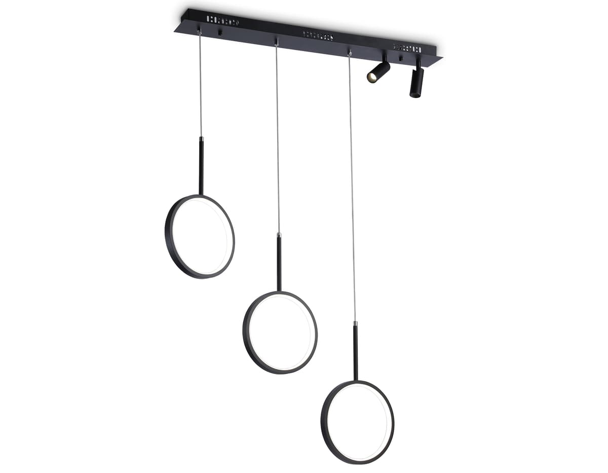 FL5278/3+2 BK черный 59W 3000K/4200K/6400K+4200K 800*20*1200 (ПДУ ИК)