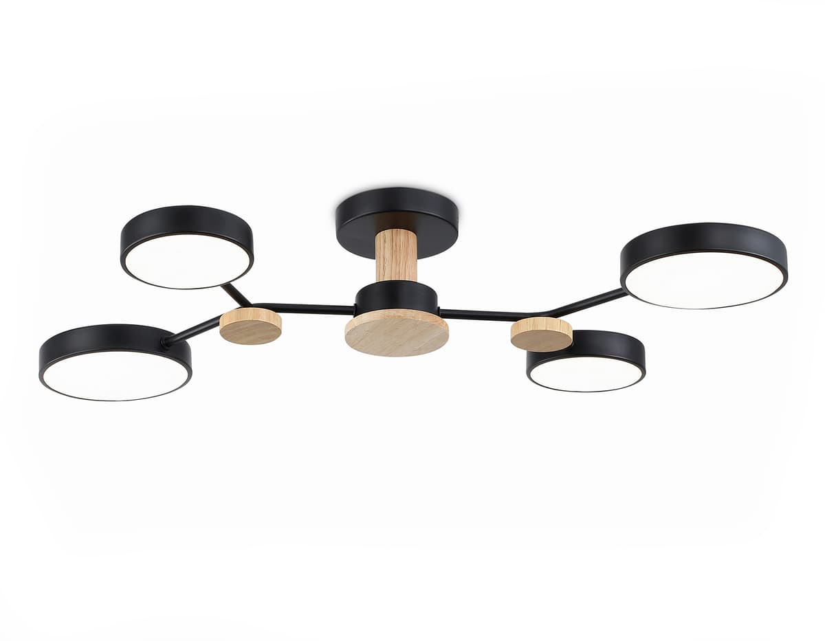 FL4860/4 BK/WD черный/дерево 60W 3000-6000K 700*400*120 (без ПДУ)