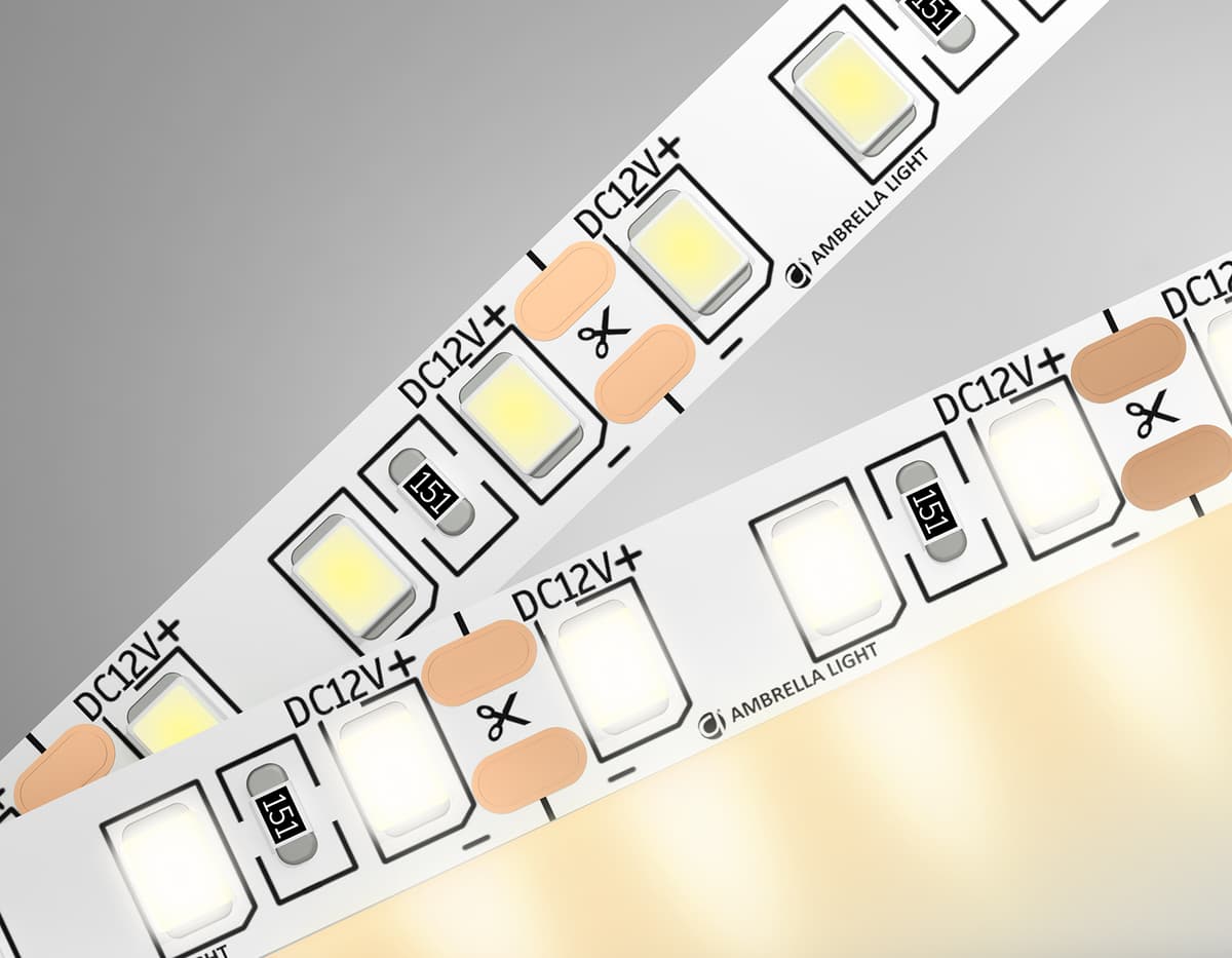 GS1101 2835 120Led/ 9.6W m/ 12V IP20 3000K/ 5000*8*1.2mm (2 конт.)