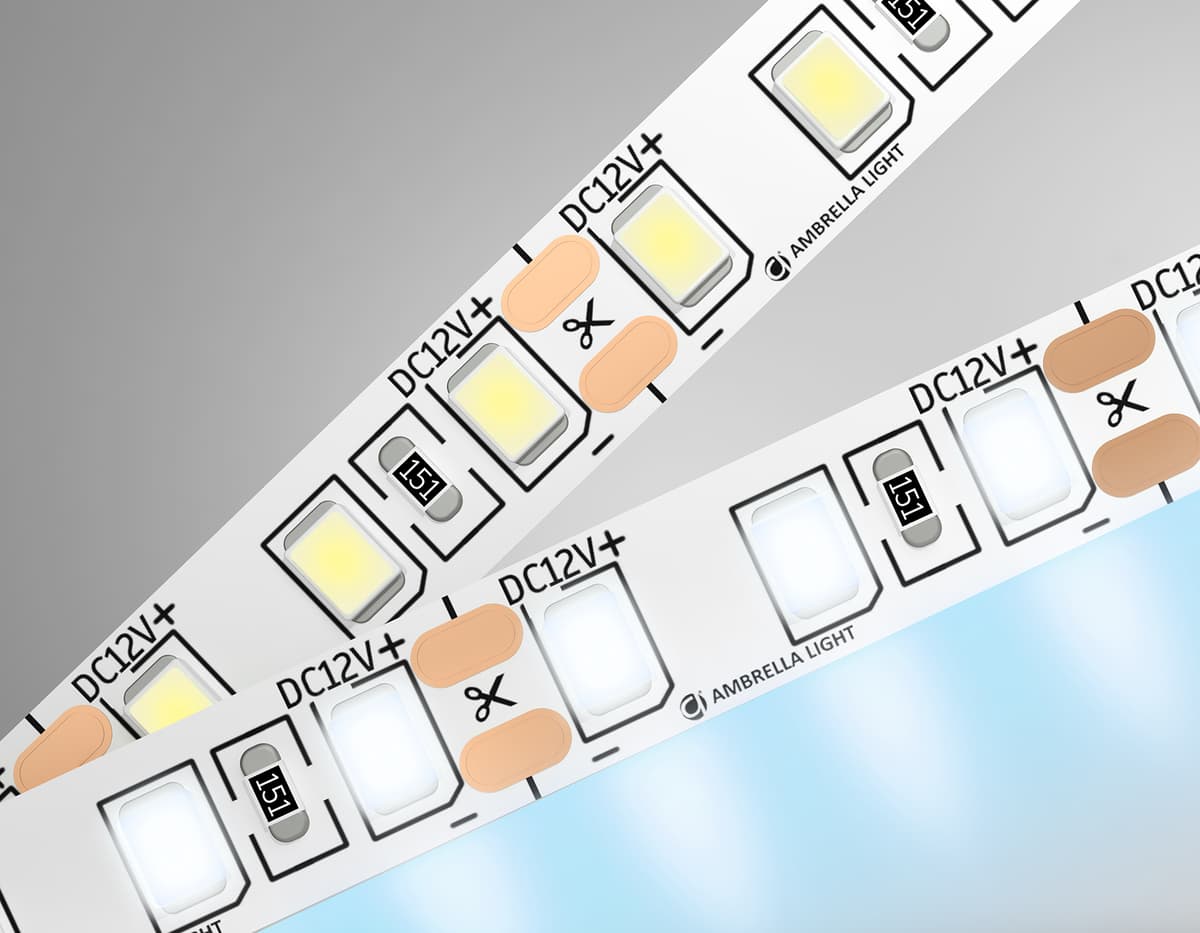 GS1103 2835 120Led/ 9.6W m/ 12V IP20 6500K/ 5000*8*1.2mm (2 конт.)