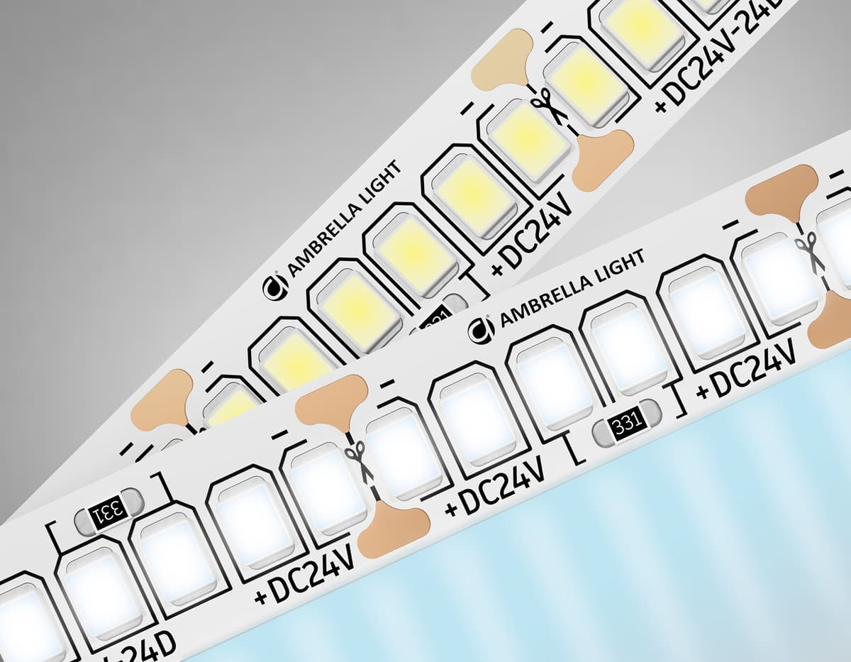 GS3403 2835 240Led/ 20W m/ 24V IP20 6500K/ 5000*10*1.2mm (2 конт.)