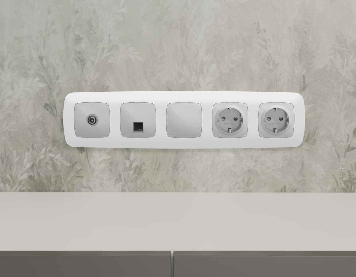 Комплект суппорта универсального OMEGA Серебро глянец QUANT (OP4160, VM240)